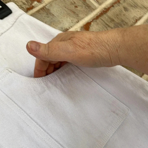 Mignon Jean White Button Up Denim Mini Skirt - Picture 3 of 8